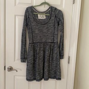 Anthropologie Black Long Sleeve Dress